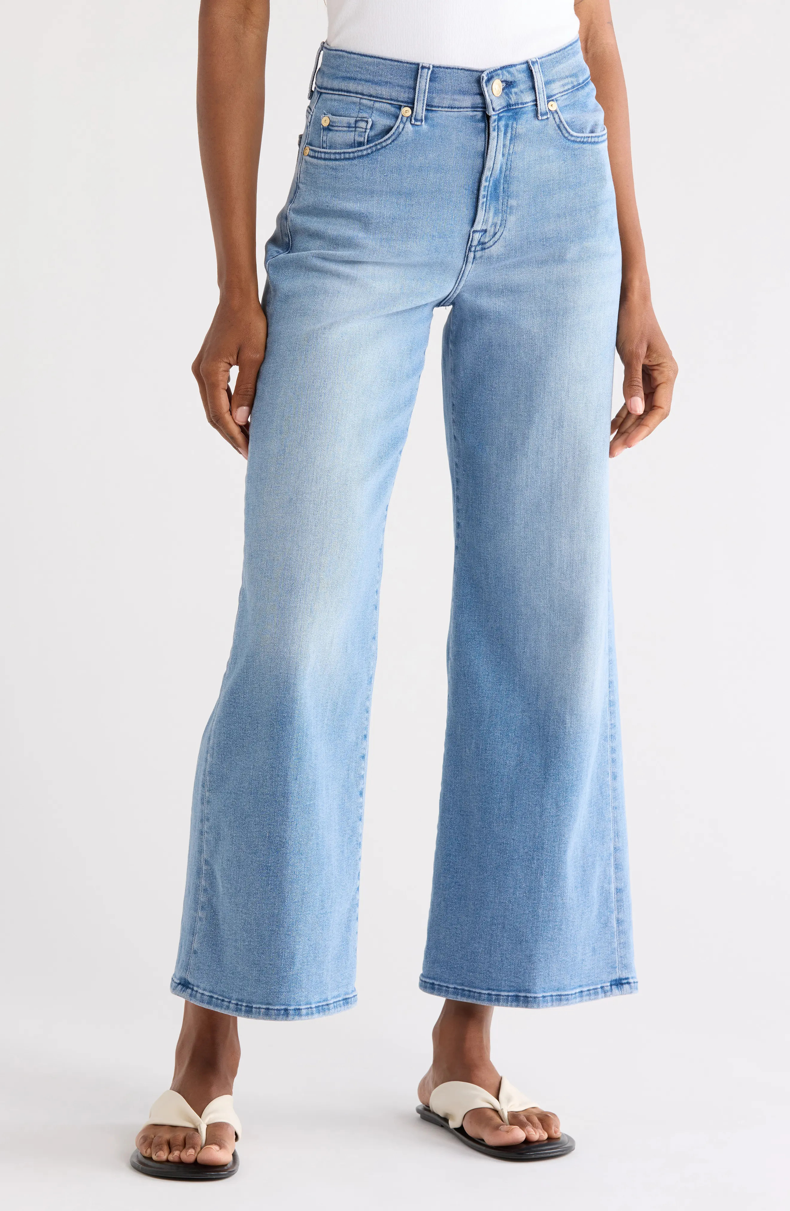 7 For All Mankind Lotta Ankle Wide Leg Jeans in Augusta at Nordstrom Rack, Size 32 | Nordstrom Rack