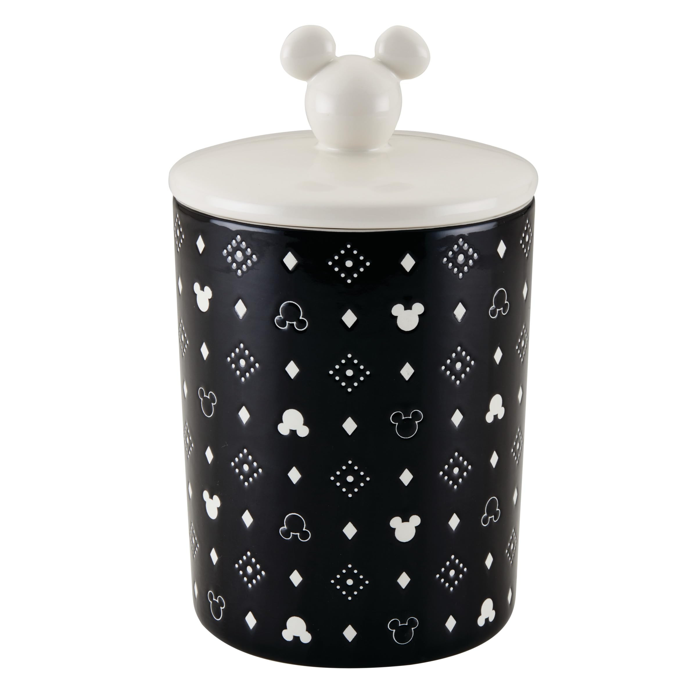 Disney Home Monochrome Large Ceramic Canister with Lid, 7 Cup - Black | Amazon (US)