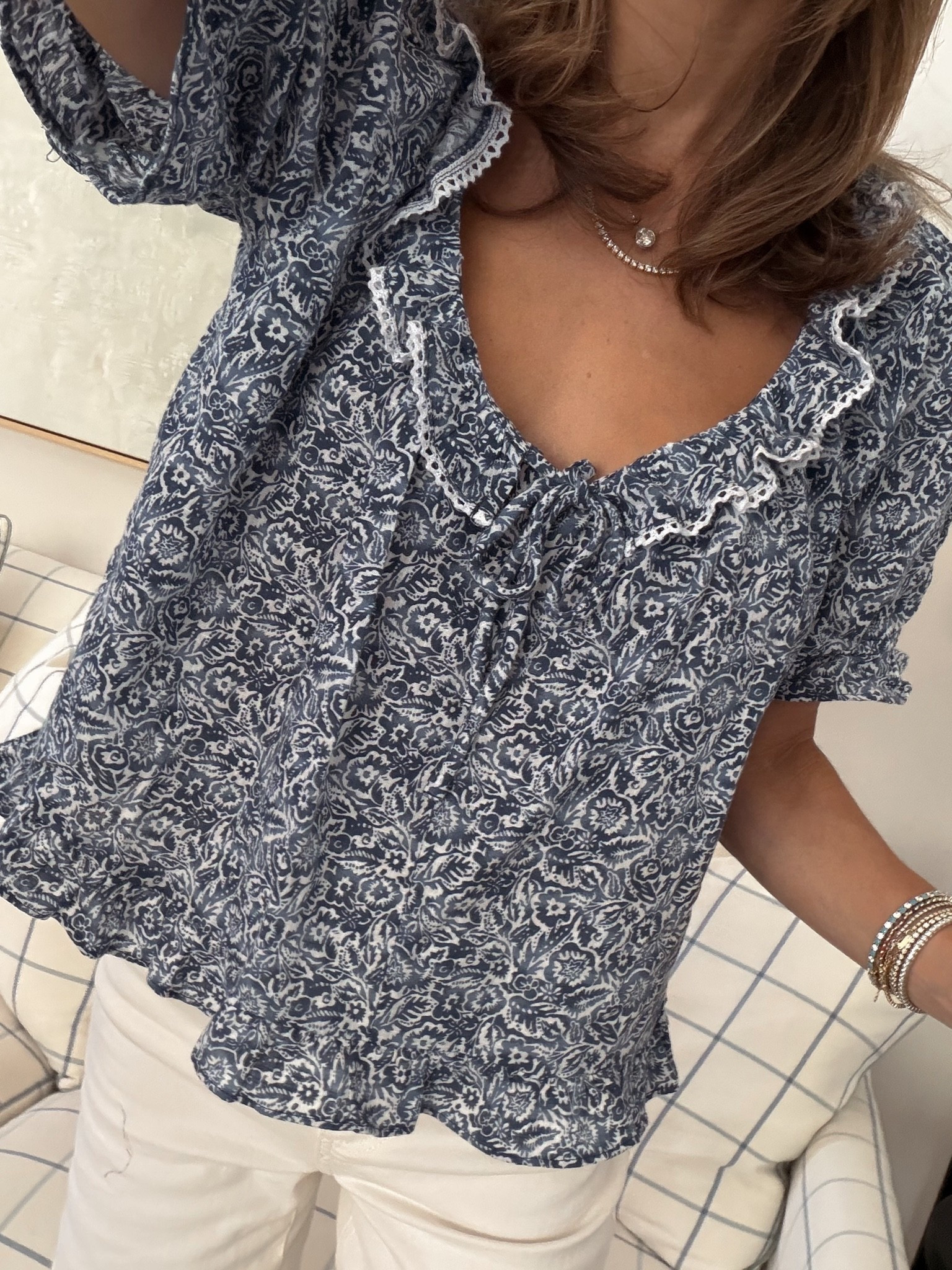 Target floral blouse for under $30 (wearing XS)!