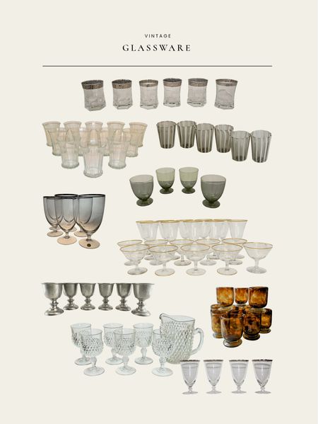 Really pretty vintage glassware finds from Chairish… the kind you keep forever! 

#LTKhome