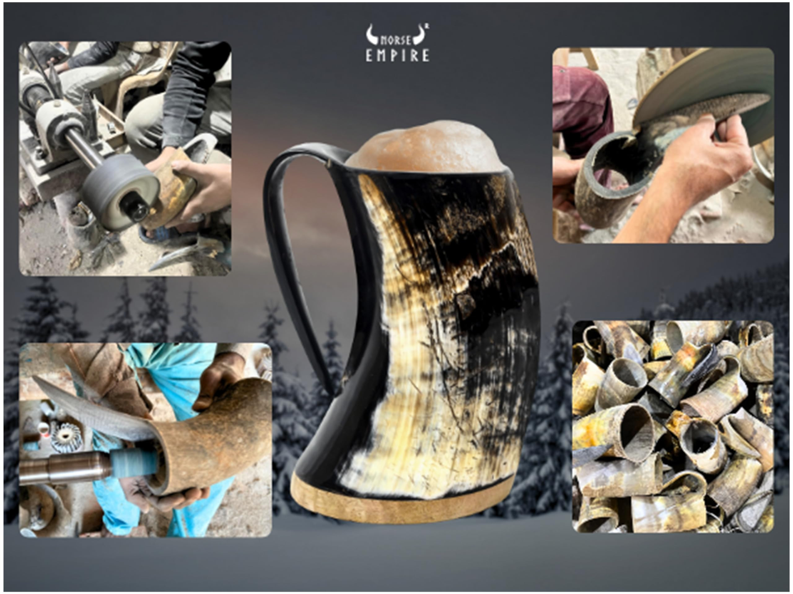 Viking Horn Mug - 100% Authentic 16-20oz Ultimate Unique Handmade Viking Ox Horn Norse Mug for Ho... | Amazon (US)
