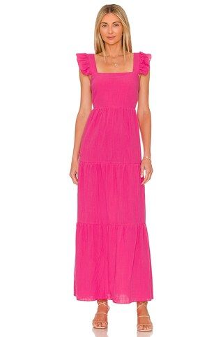 SNDYS x REVOLVE Peaches Linen Dress in Hot Pink from Revolve.com | Revolve Clothing (Global)