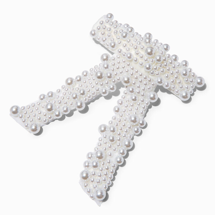 Pavé Pearl Bow Barrette | Claire's (US)