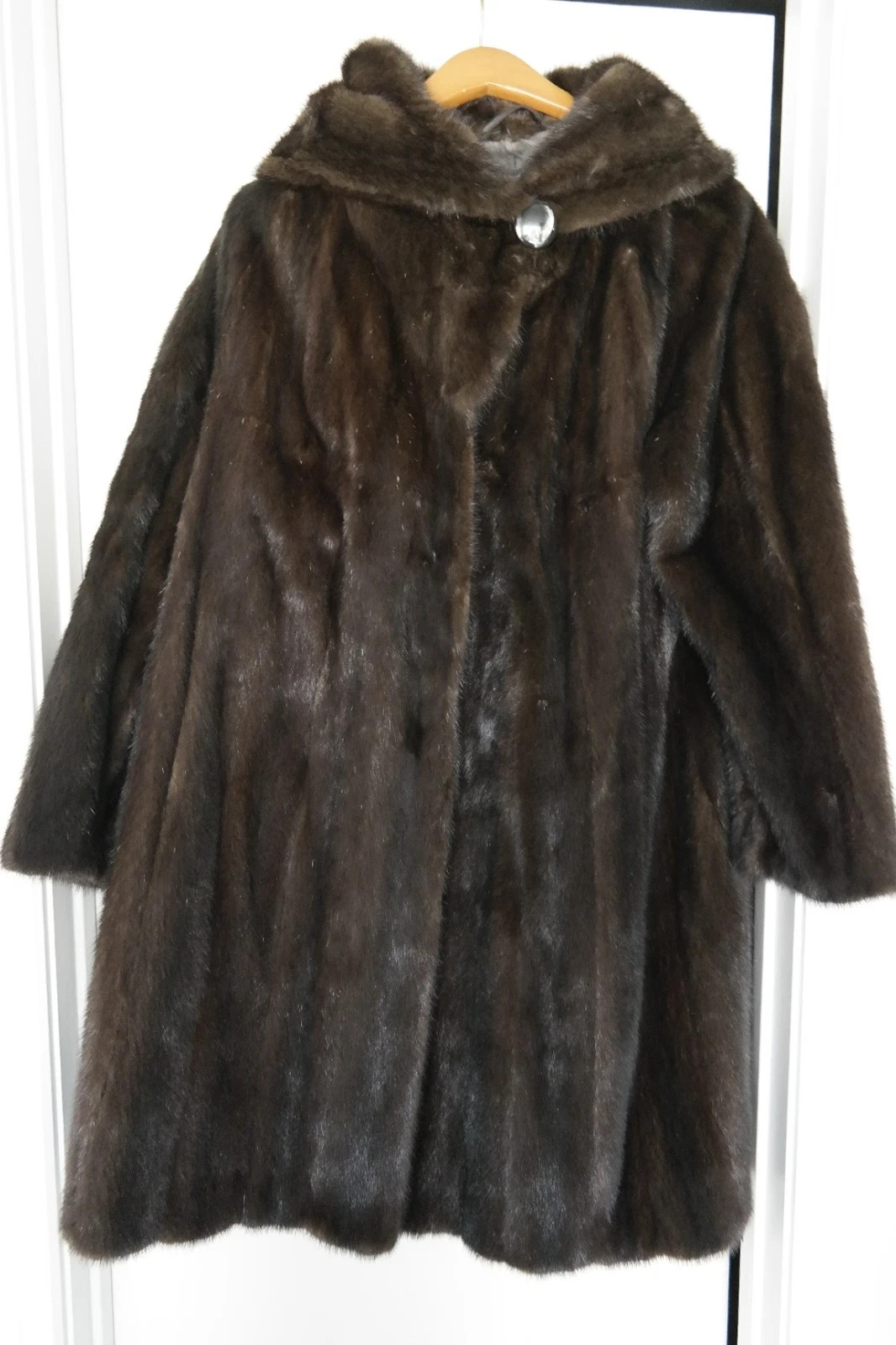 BEAUTIFUL CONDITION MINK COAT WITH HOOD | eBay US