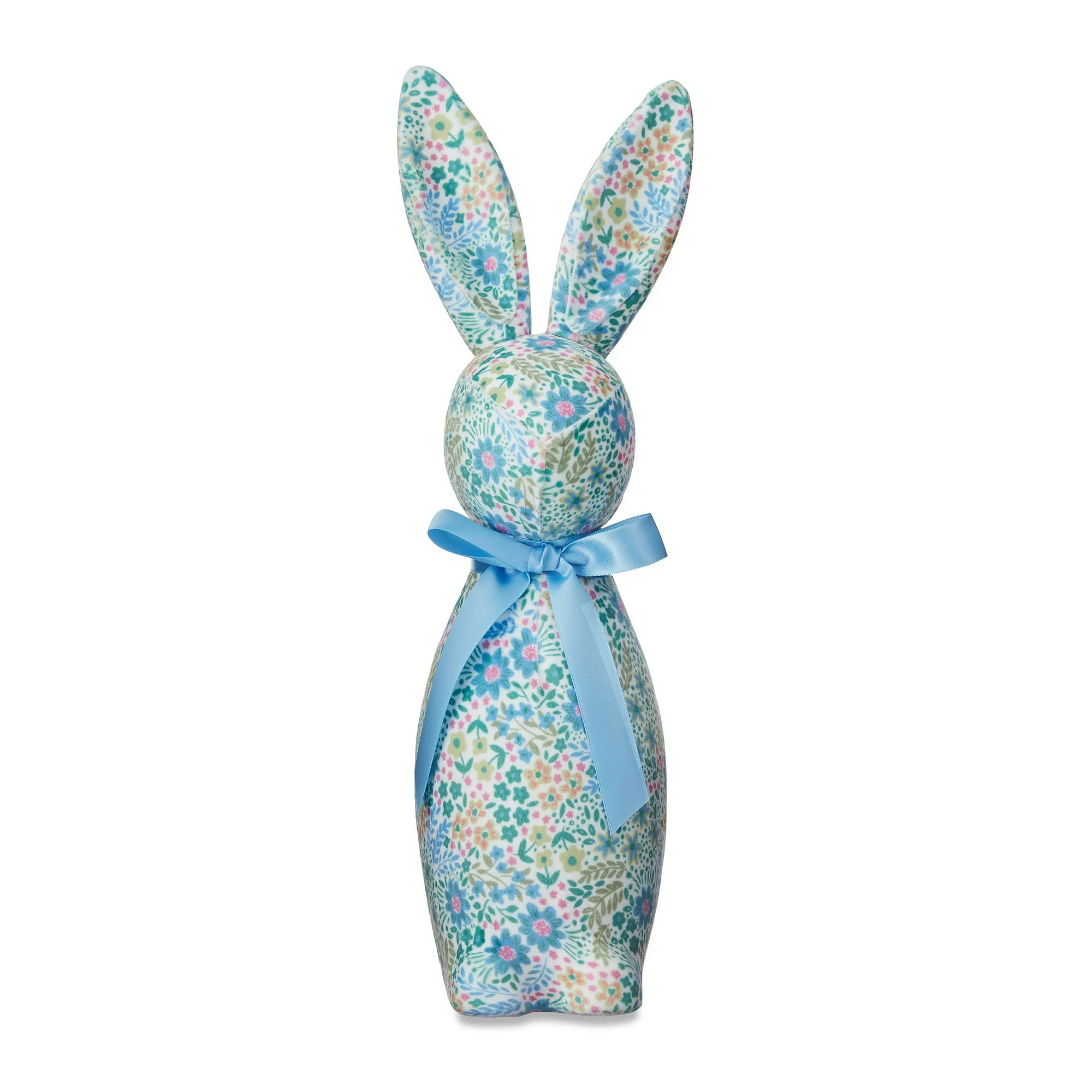 Easter Blue Floral Bunny Tabletop Decor, 16 in, by Way To Celebrate | Walmart (US)