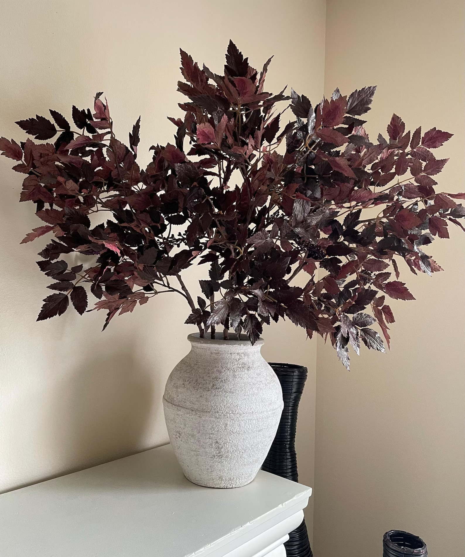 35" Large Artificial Plum Cimicifuga Ramosa Racemosa Hillside Black Beauty Fall Autumn Faux Flora... | Etsy (US)