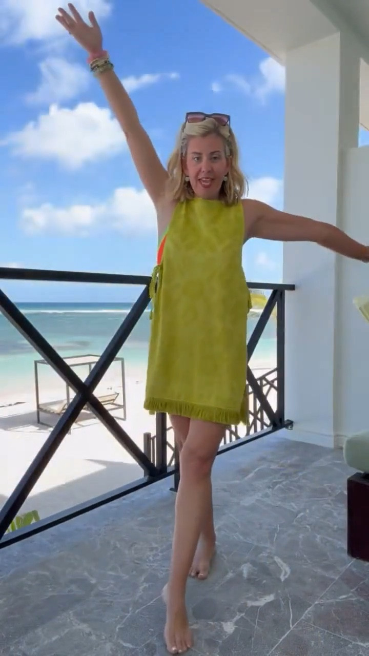 30% off my adorable coverup!! Can you even?? The most adorable cover-up with the perfect amount of coverage! I love the terry cloth fabric & will never get over this color! Y’all know how much I love this suit from the zon…fabulous!!
Suit - small
 Coverup - o/s
#LTKTravel #LTKSeasonal #LTKOver40