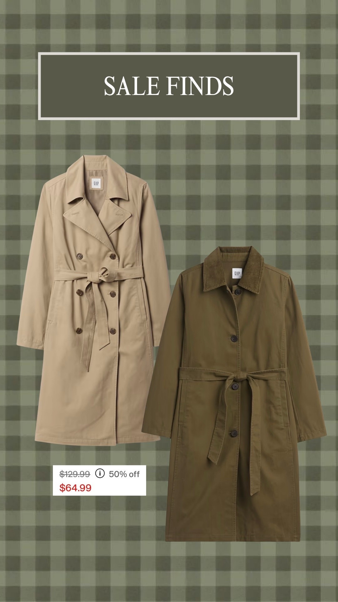 50% off the cutest trench coats for fall! Limited time only 🤎🔗

#LTKSaleAlert #LTKSeasonal