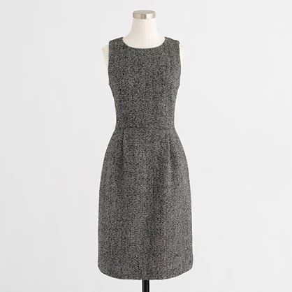 Pleated tweed dress | J.Crew Factory