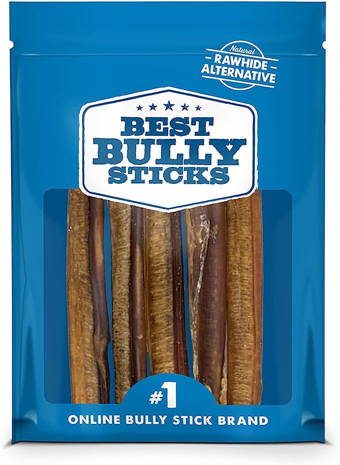 Best Bully Sticks 6 Inch All-Natural Bully Sticks for Dogs - 6” Fully Digestible, 100% Grass-Fe... | Amazon (US)