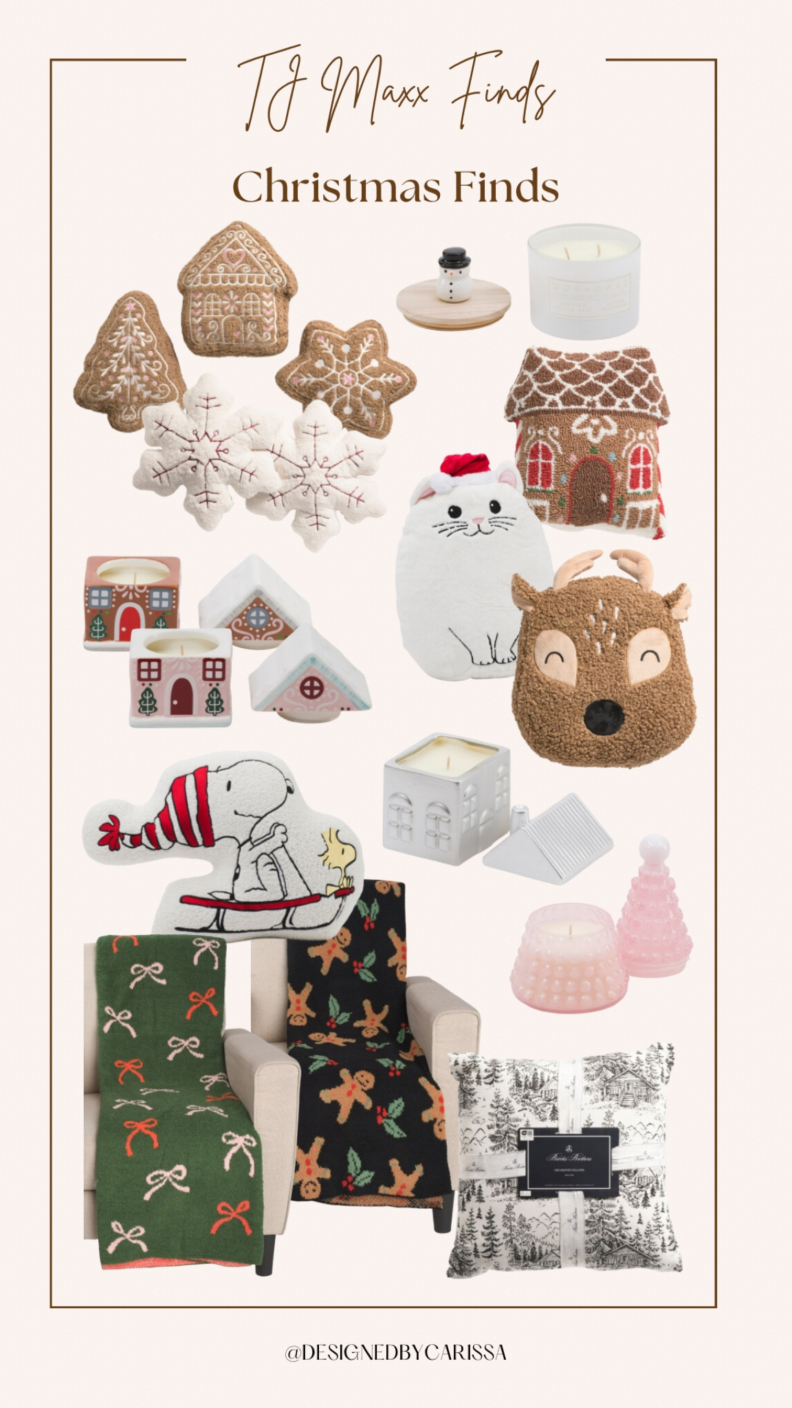 this weeks tjmaxx Christmas finds!!! I snagged the gingerbread cookie pillows 🤭🫶🏼

#LTKHoliday #LTKHome #LTKSeasonal