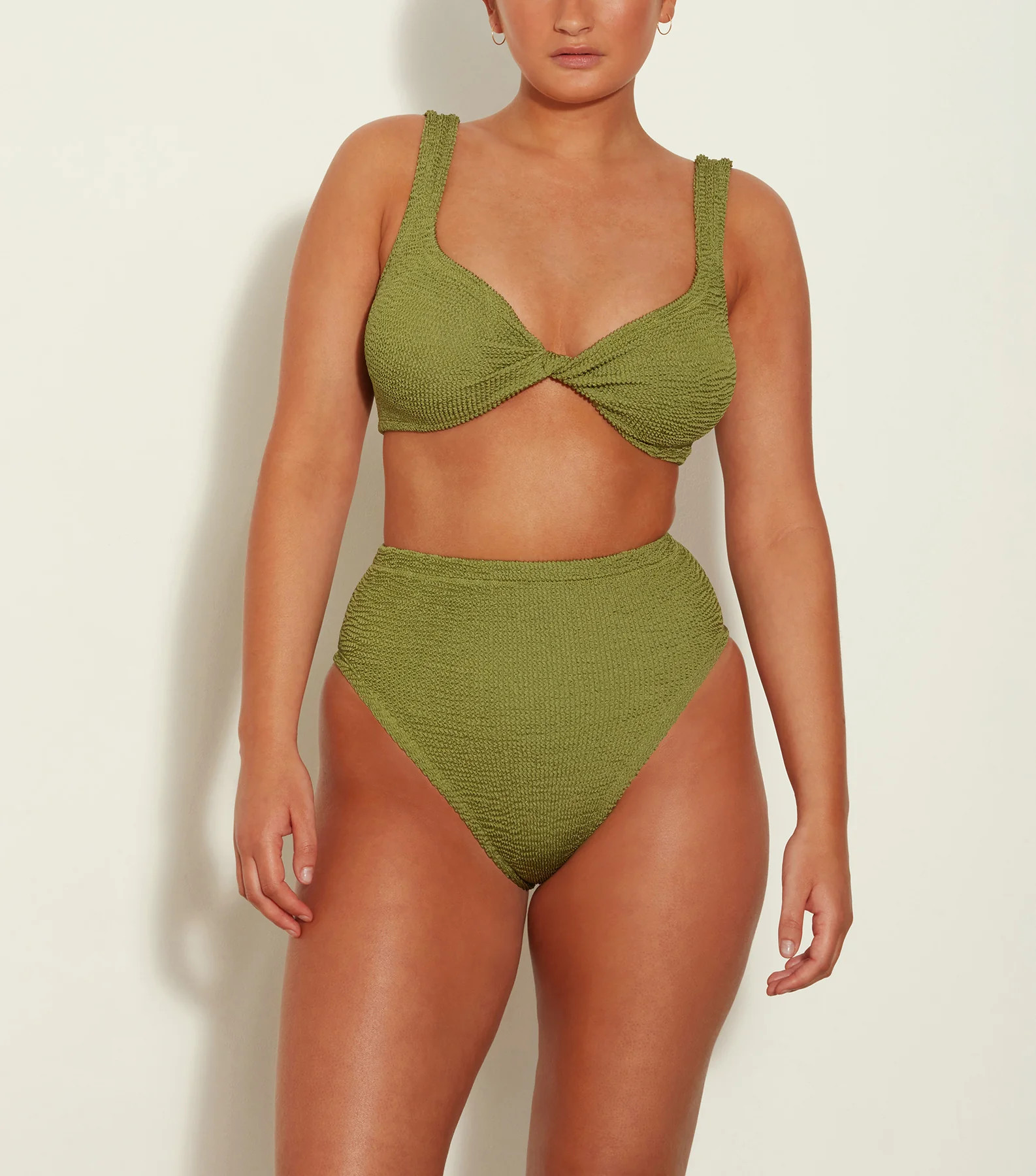 Jamie Bikini - Metallic Moss | One Size Swimwear | Hunza G - Metallic Moss / One Size | HUNZA G
