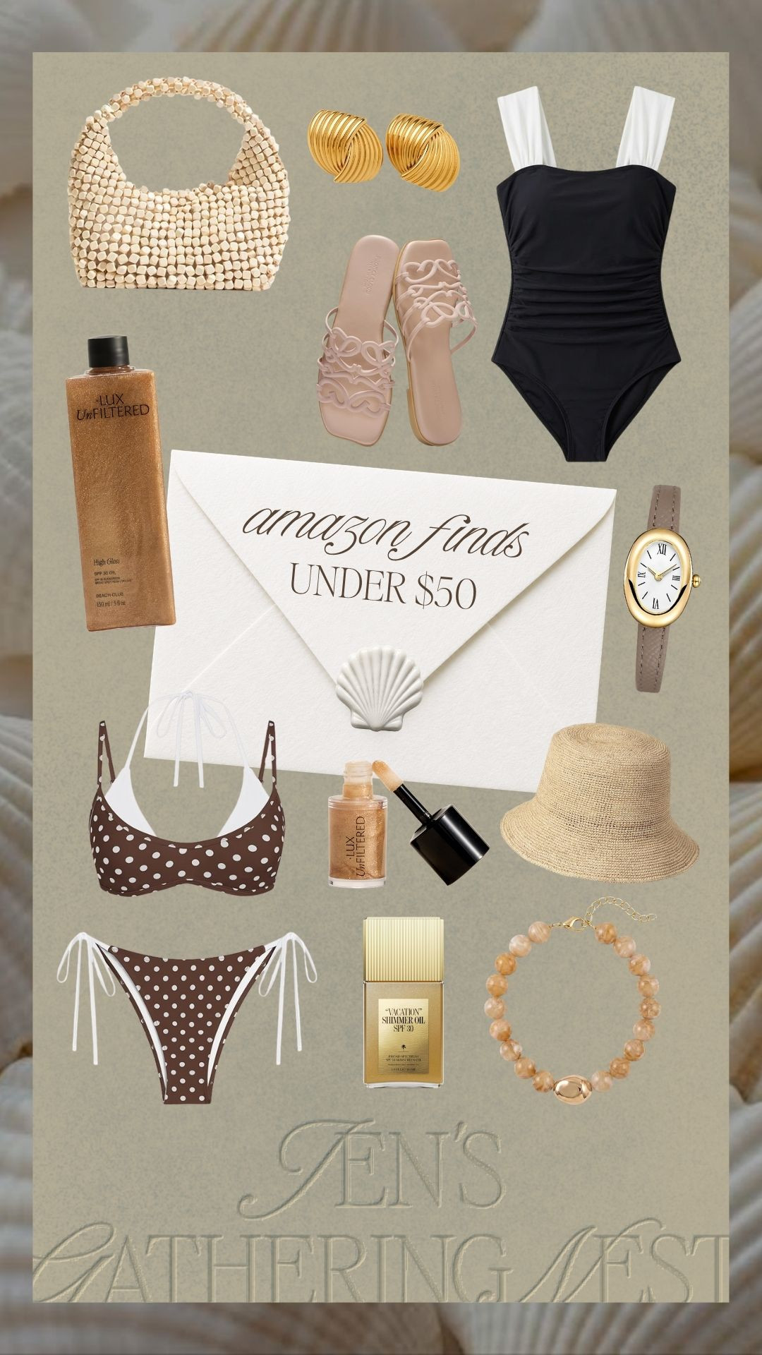 Amazon luxe for less finds under $50! 🤎 Elevated summer pieces, pretty swim finds, woven textures, glow favorites and chic accessories that look way more expensive than they are.

#amazonfinds #amazonfashion #amazonstyle #amazonunder50 #luxeforless #affordablefashionfinds #summerfinds #vacationstyle #swimwear #beautyfinds

#LTKootd #LTKSwim #LTKBeauty