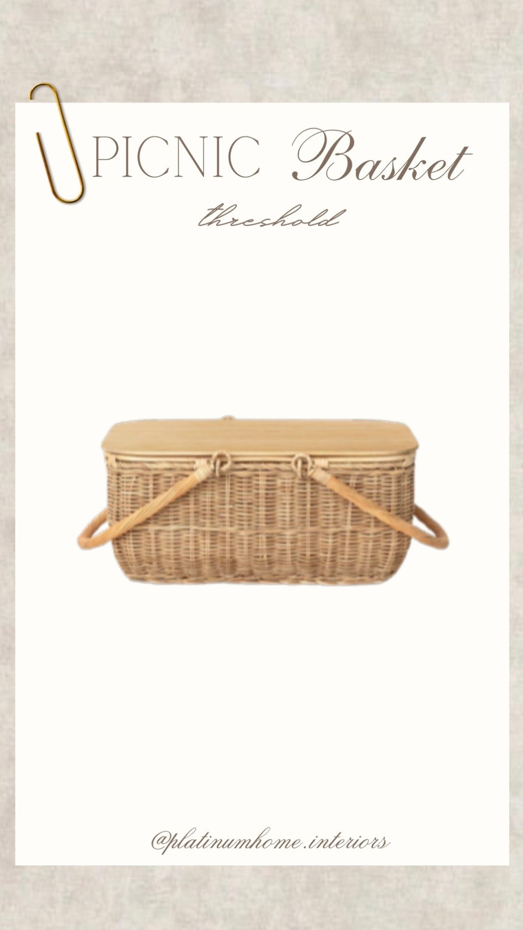 The perfect size picnic basket for this summer, top is removable 😊🧺

#LTKSeasonal #LTKHome