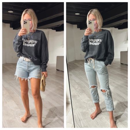 Jean shorts, Agolde Parker/ ho with your smaller denim size in this longer cut style
Jeans- I’m in xs 
Shopbop, Old Navy, on sale, vacation, new arrivals

#LTKunder50 #LTKstyletip #LTKsalealert