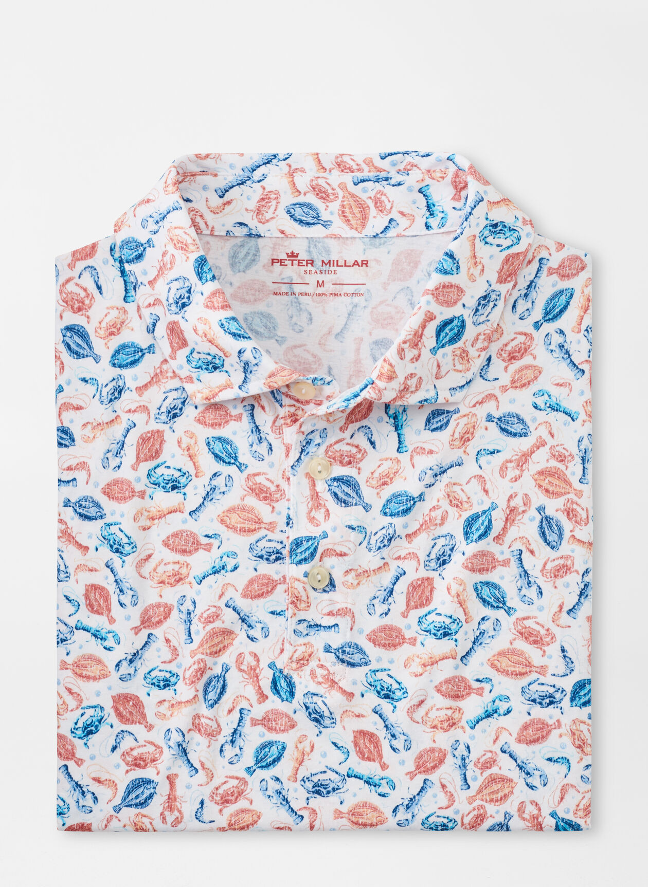 Bottom Feeders Aqua Cotton Polo | Peter Millar