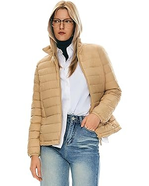Orolay Women's Lightweight Packable Down Jacket Quilted Puffer Coat with Stand Collar | Amazon (US)