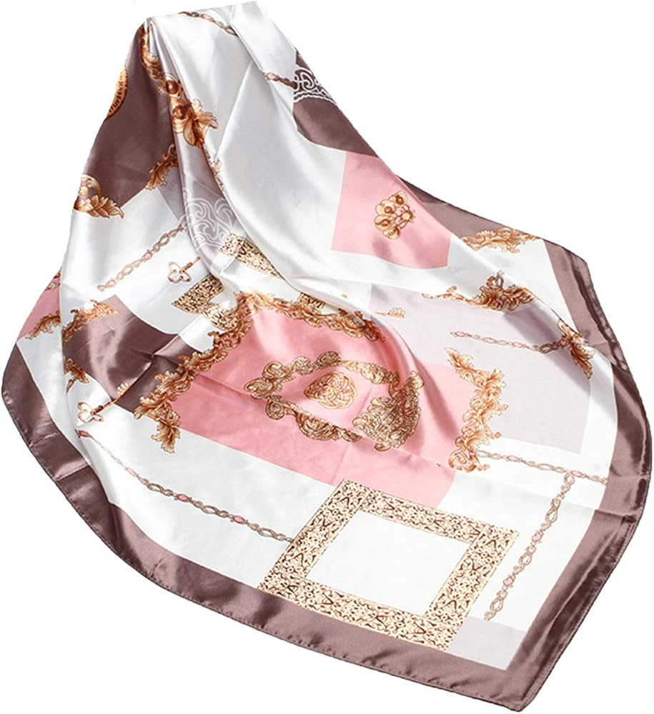 Wander Agio Silk Feeling Scarf Womens Fashion Printing Scarves Pattern Square Satin Face Headscar... | Amazon (US)