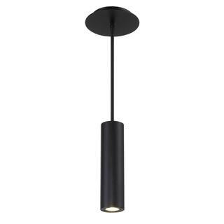 WAC Lighting Caliber 10 in. 90-Watt Equivalent Integrated LED Black Pendant with Acrylic Shade PD... | The Home Depot