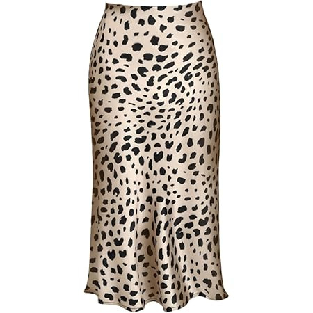 Satin High Waisted Midi Skirt | Amazon (US)