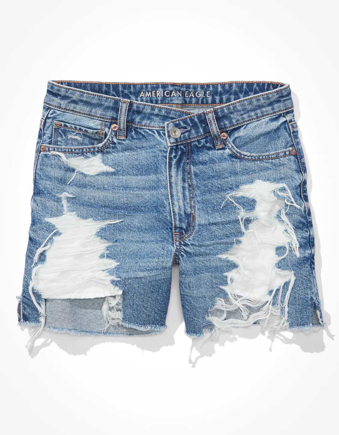 AE Denim Highest Waist Baggy Short | American Eagle Outfitters (US & CA)