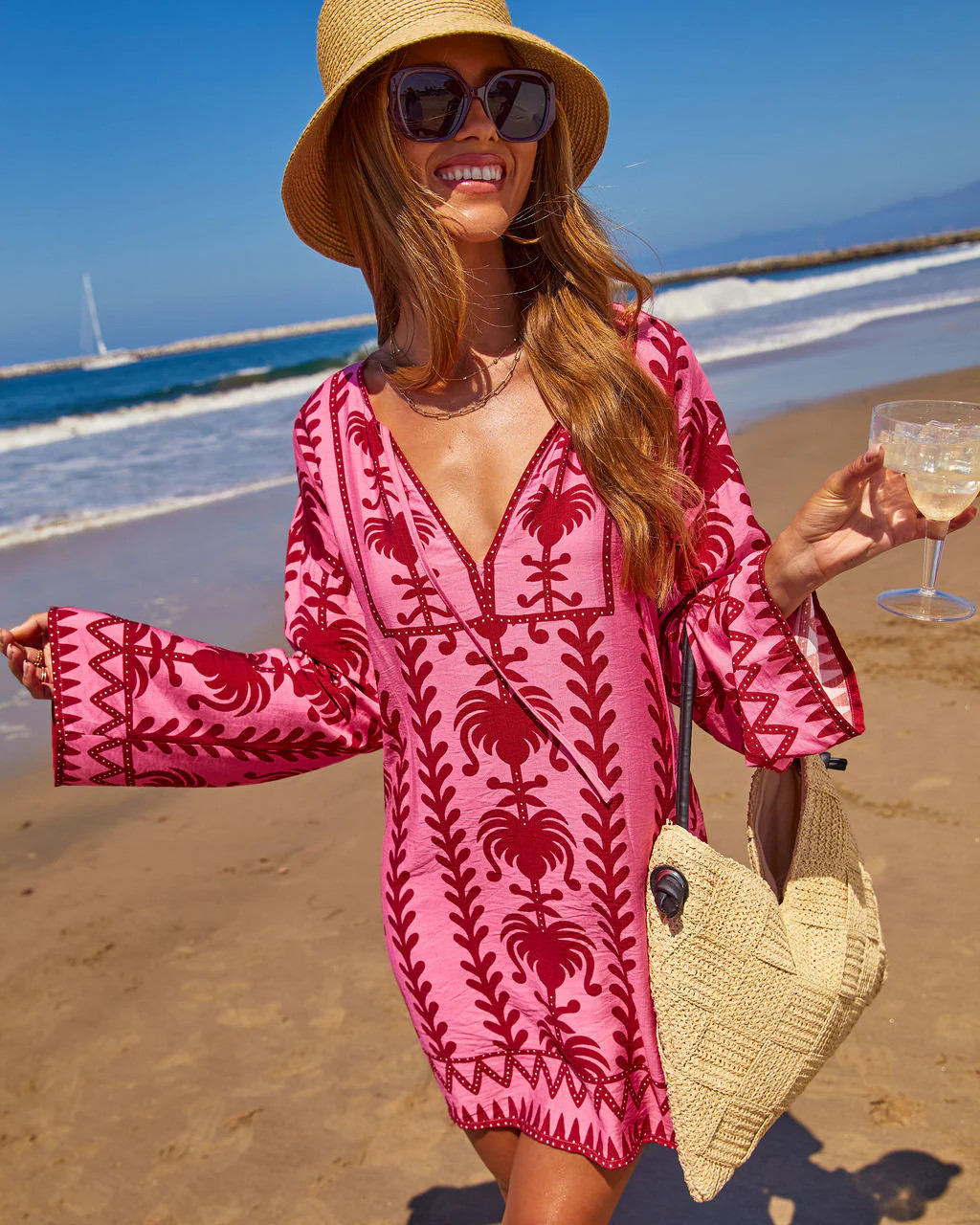 Sunset Riviera Abstract Mini Shift Dress | VICI