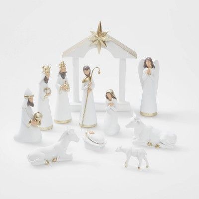 12pc Nativity Set White with Gold Accent - Wondershop™ | Target