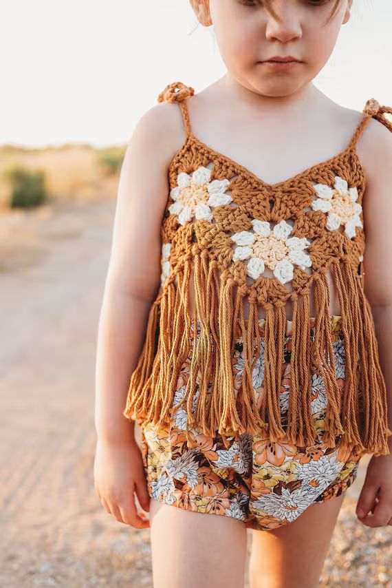 D A I S Y Granny Square Top | Etsy (US)