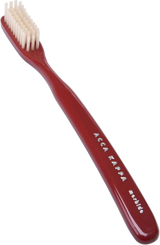 Acca Kappa Vintage Red Toothbrush Soft Nylon Bristles Retro-Style Ergonomic Handle | Amazon (US)