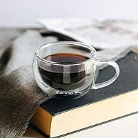 BTaT- Insulated Espresso Cups, Glass Tea Cups, Set of 4 (6 oz, 180 ml), Glass Coffee Mugs, Espres... | Amazon (US)