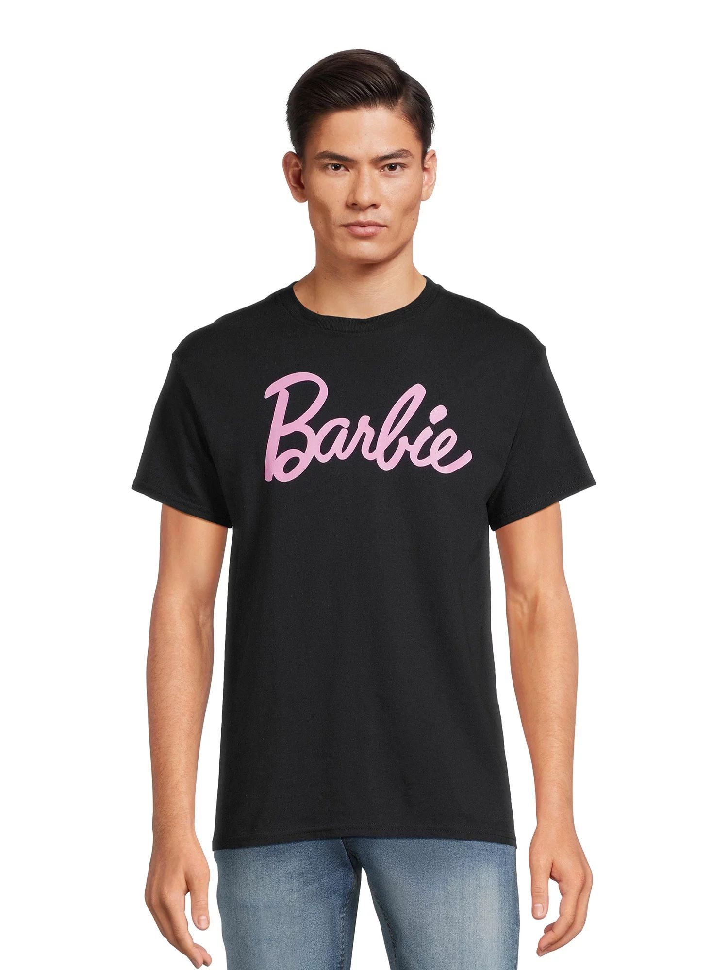 Barbie Men's Logo Graphic Tee with Short Sleeves, Sizes S-3XL | Walmart (US)