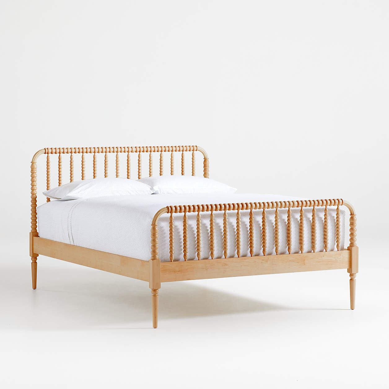 Jenny Lind Maple Wood Spindle Queen Kids Bed Frame + Reviews | Crate & Kids | Crate & Barrel