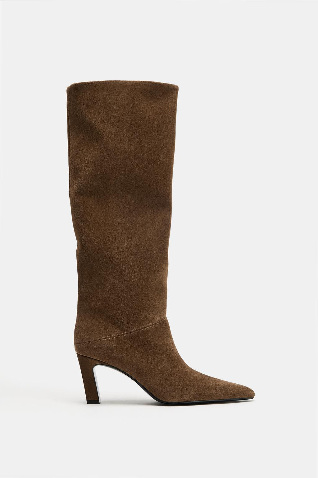 HIGH SUEDE BOOTS | Zara US