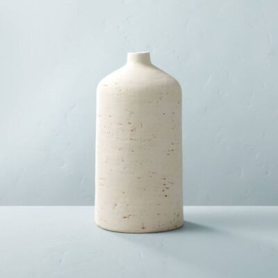 16" Distressed Ceramic Vase Natural Cream - Hearth & Hand with Magnolia | eBay | eBay US