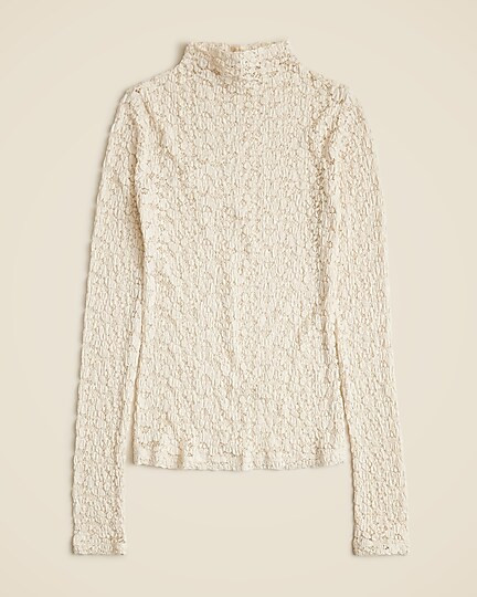 Lace mockneck top | J. Crew US
