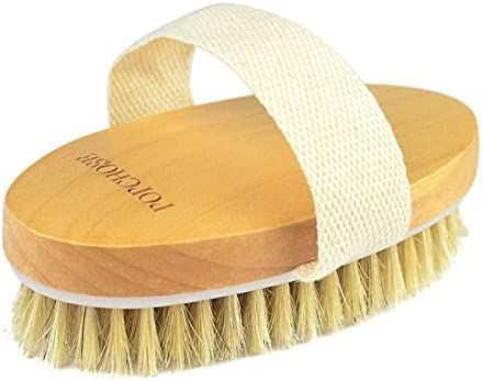 Dry Brushing Body Brush, POPCHOSE Natural Bristle Dry Skin Exfoliating Brush Body Scrub for Flawl... | Amazon (US)