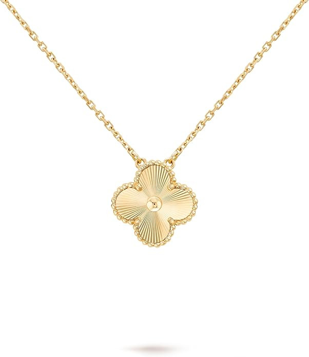 18K Gold Plated Four Leaf Clover Necklace for Women Lucky Clover Pendant Dainty Gold Necklace, Id... | Amazon (US)