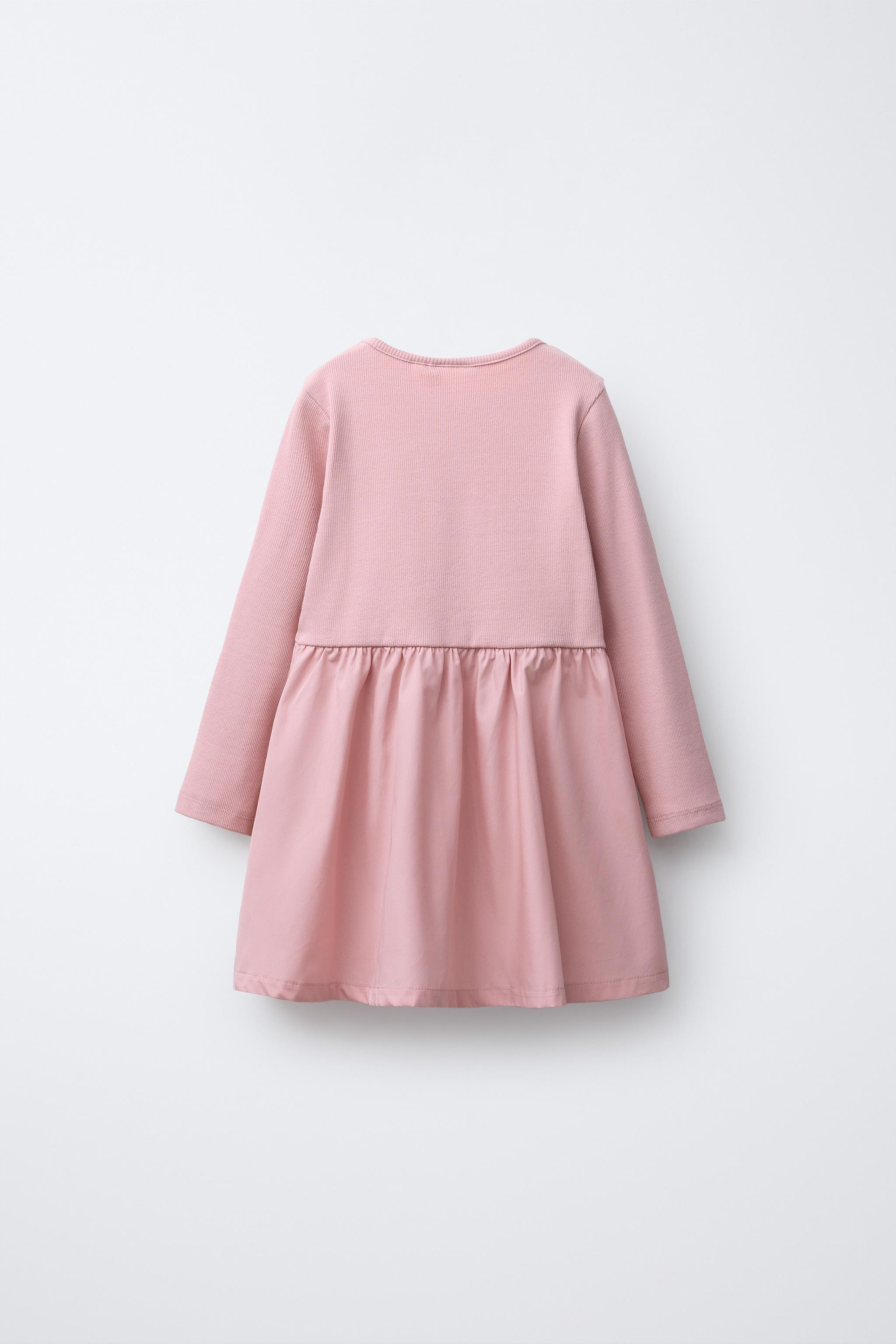 RIB DRESS WITH CONTRAST BOW | Zara UK
