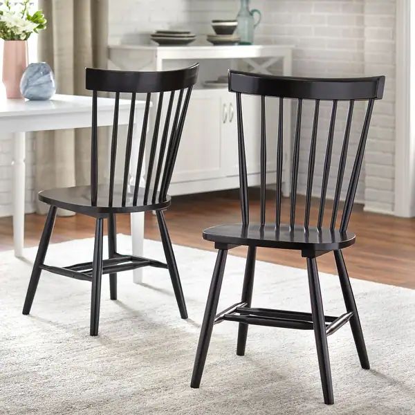Simple Living Venice Farmhouse Dining Chairs (Set of 2) - Overstock - 8757307 | Bed Bath & Beyond