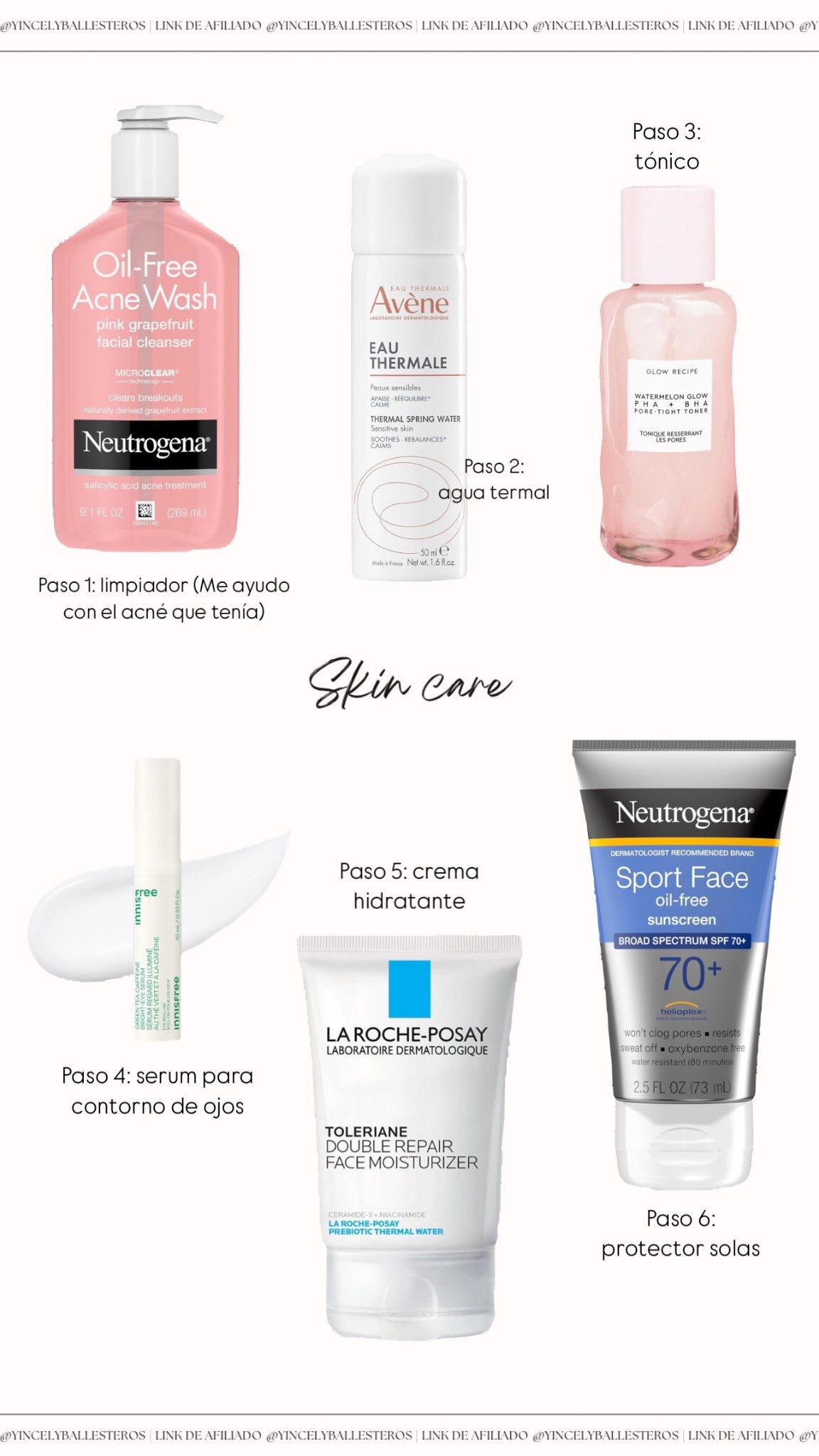 Está es mi rutina de skin care actual 🫶🏻✨