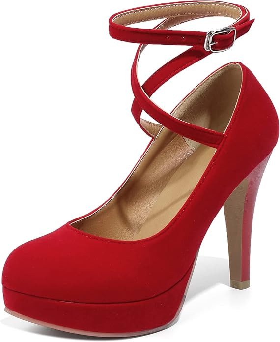 Mostrin Fashion Vintage Womens Small Bowtie Platform Pumps Ladies Sexy High Heeled Shoes | Amazon (US)