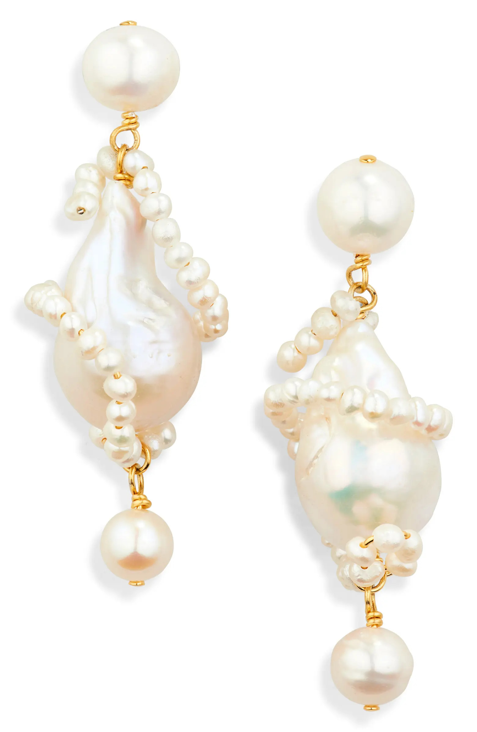 Carvings Baroque & Freshwater Pearl Drop Earrings | Nordstrom