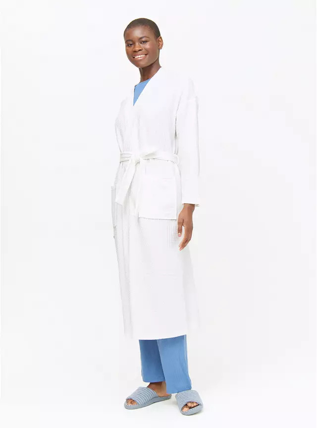 Buy White Waffle Dressing Gown S | Dressing gowns | Tu | Tu Clothing