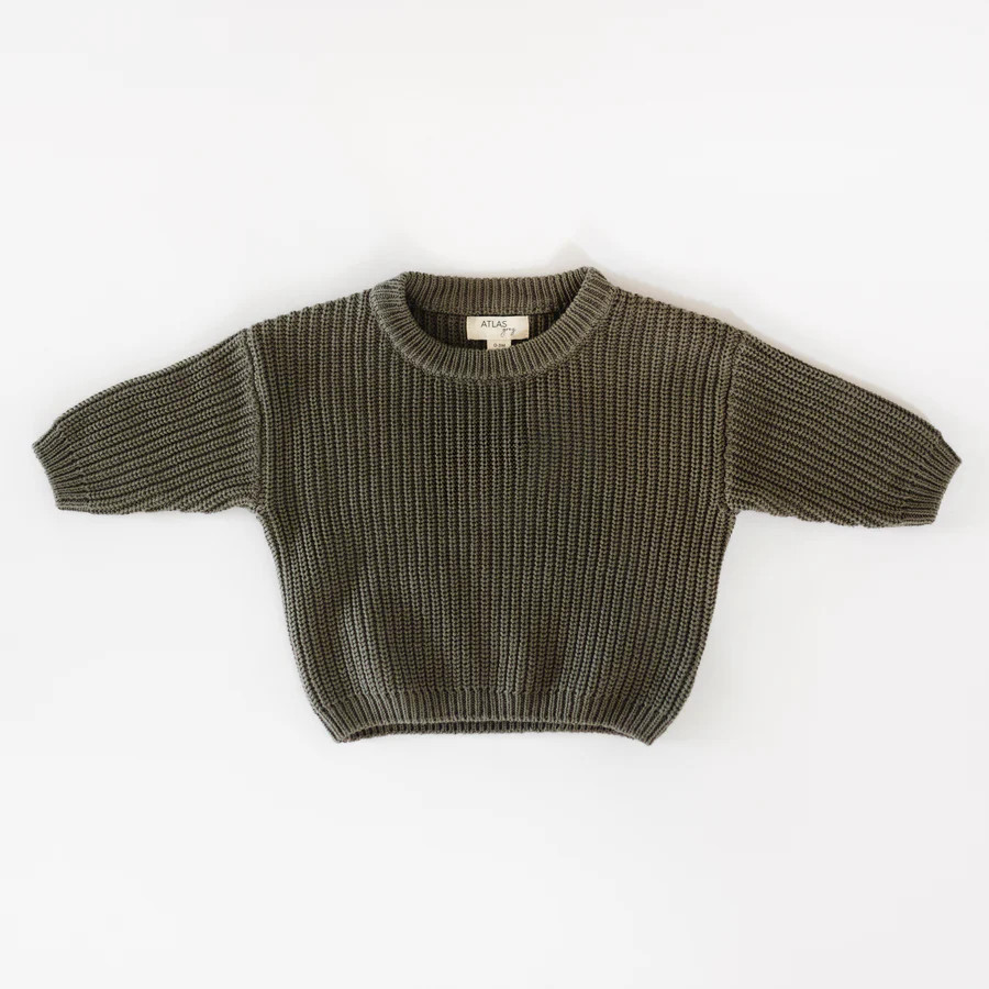 Organic Chunky Knit Sweater | Atlas Grey