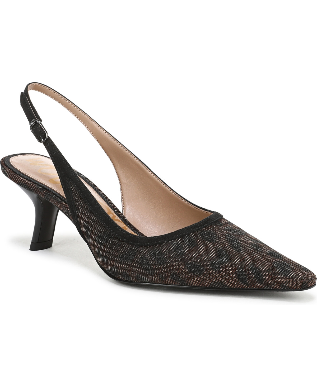 Sam Edelman Women's Bianka Slingback Kitten-Heel Pumps - Gilded Leopard Print | Macy's