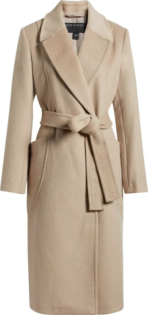 Bernardo Belted Wool Blend Longline Coat | Nordstrom | Nordstrom