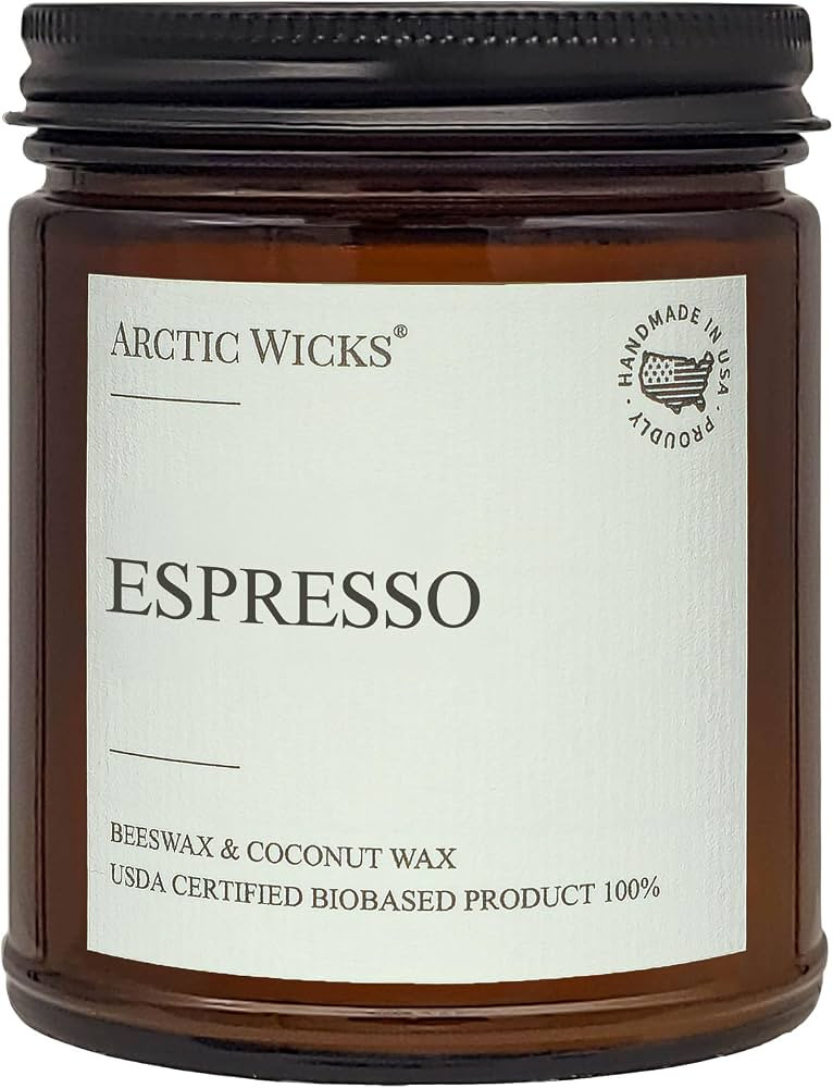 Arctic Wicks Scented Coconut Beeswax Candles | Coconut Beeswax Non Toxic Candle 9oz Amber | Farmh... | Amazon (US)