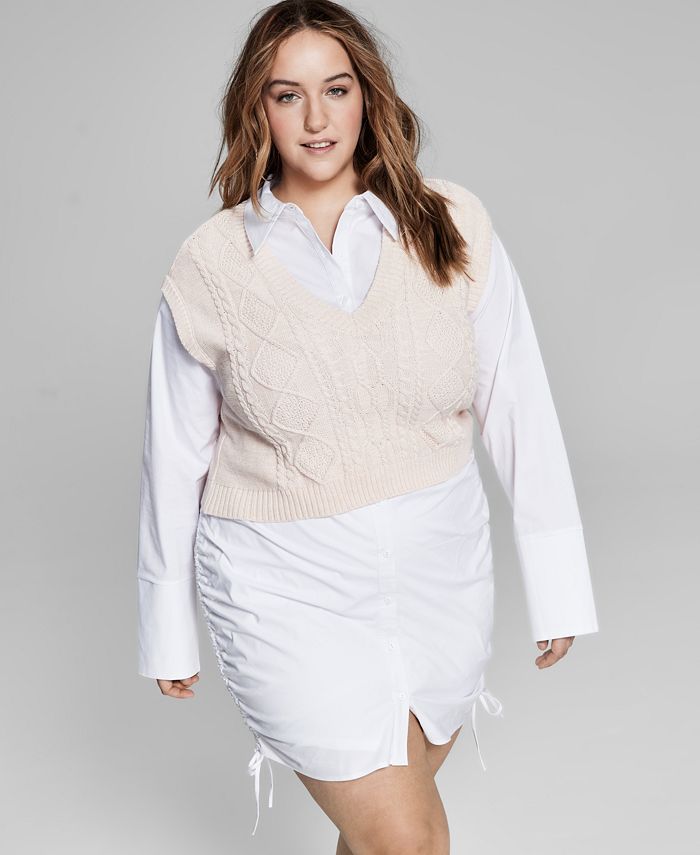 Trendy Plus Size Sweater Vest | Macys (US)