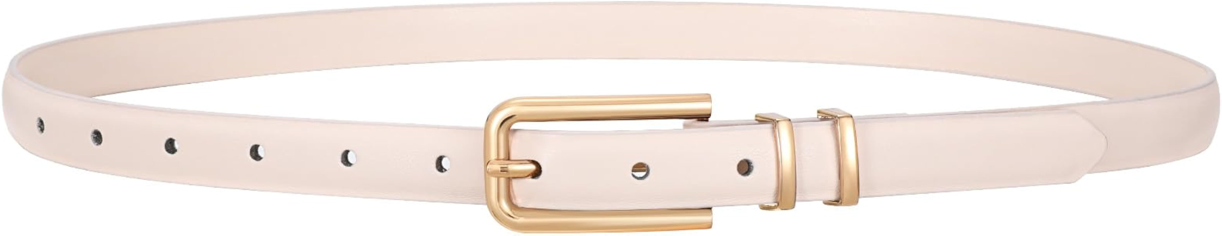 VONMELLI Women Skinny Leather Belt Thin Waist Belt for Women Jeans Dress Fashion Ladies Belt with... | Amazon (US)
