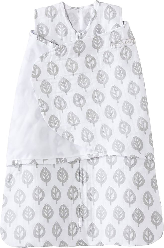 HALO 100% Cotton Muslin Sleepsack Swaddle, 3-Way Adjustable Wearable Blanket, TOG 1.5, Grey Tree ... | Amazon (US)
